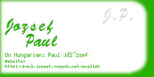 jozsef paul business card